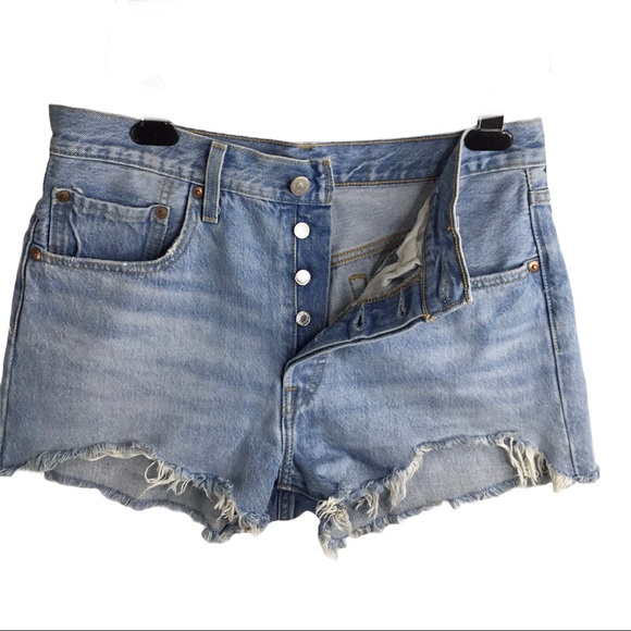 Levi's 501 High Rise Denim Shorts - Picture 1 of 4